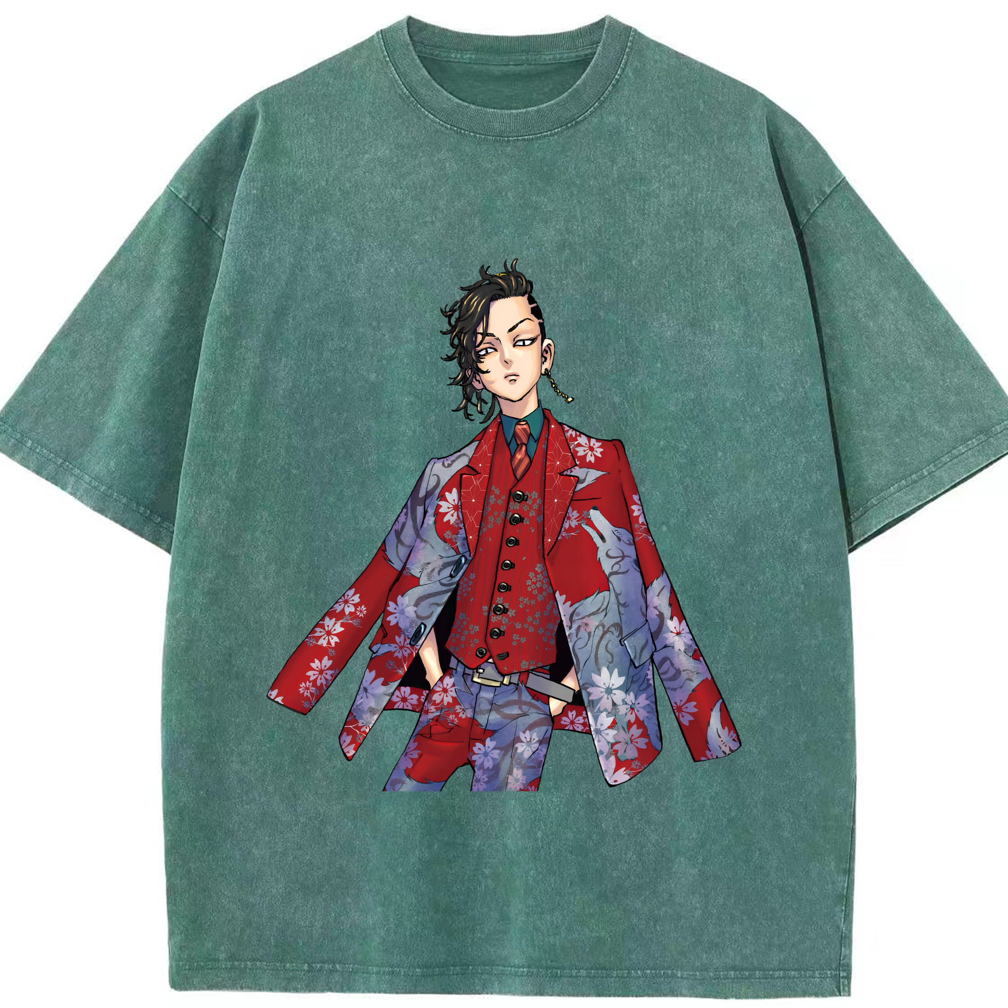 （画像用） 東京リベンジャーズ Tokyo Revengers 綿100% ヴィンテージ風 半袖Tシャツ（フロントプリント）
